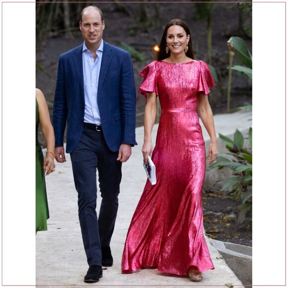 The Vampire’s Wife $4990 Light Sleeper Gown in Metallic Ruby - Picture 1 of 14